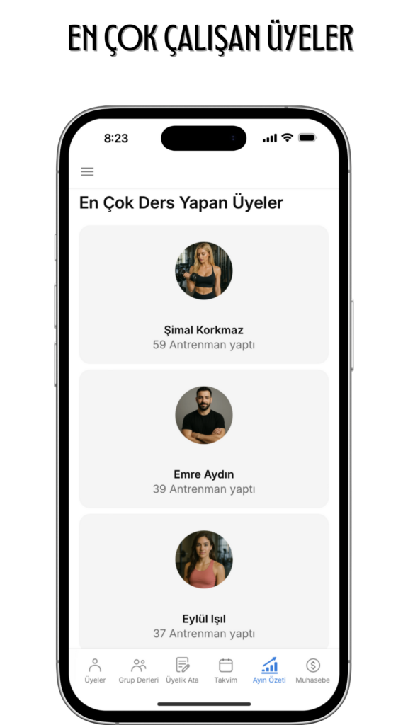 EN ÇOK DERS YAPAN ÜYELER