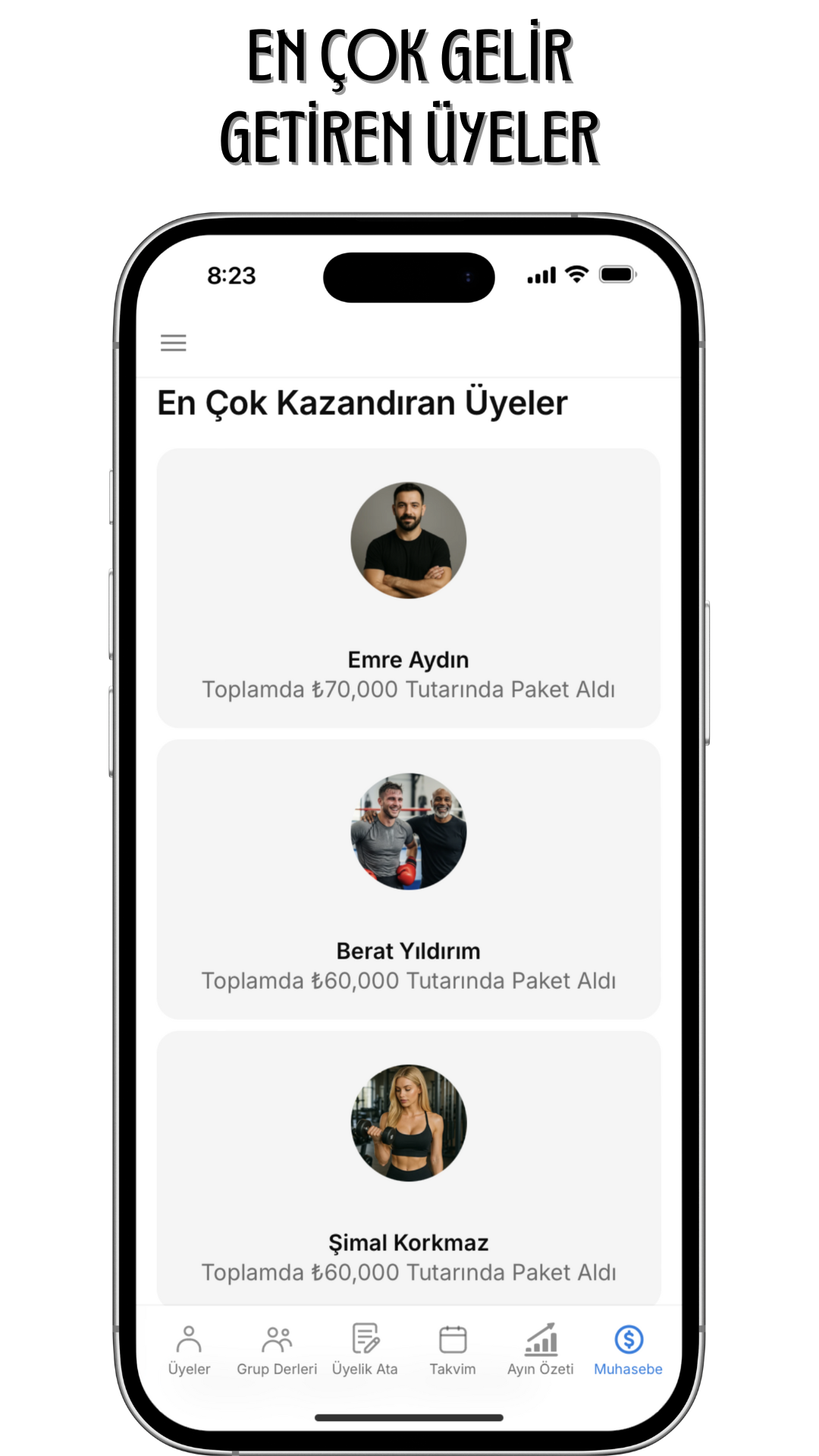 En çok kazandıran üyeler