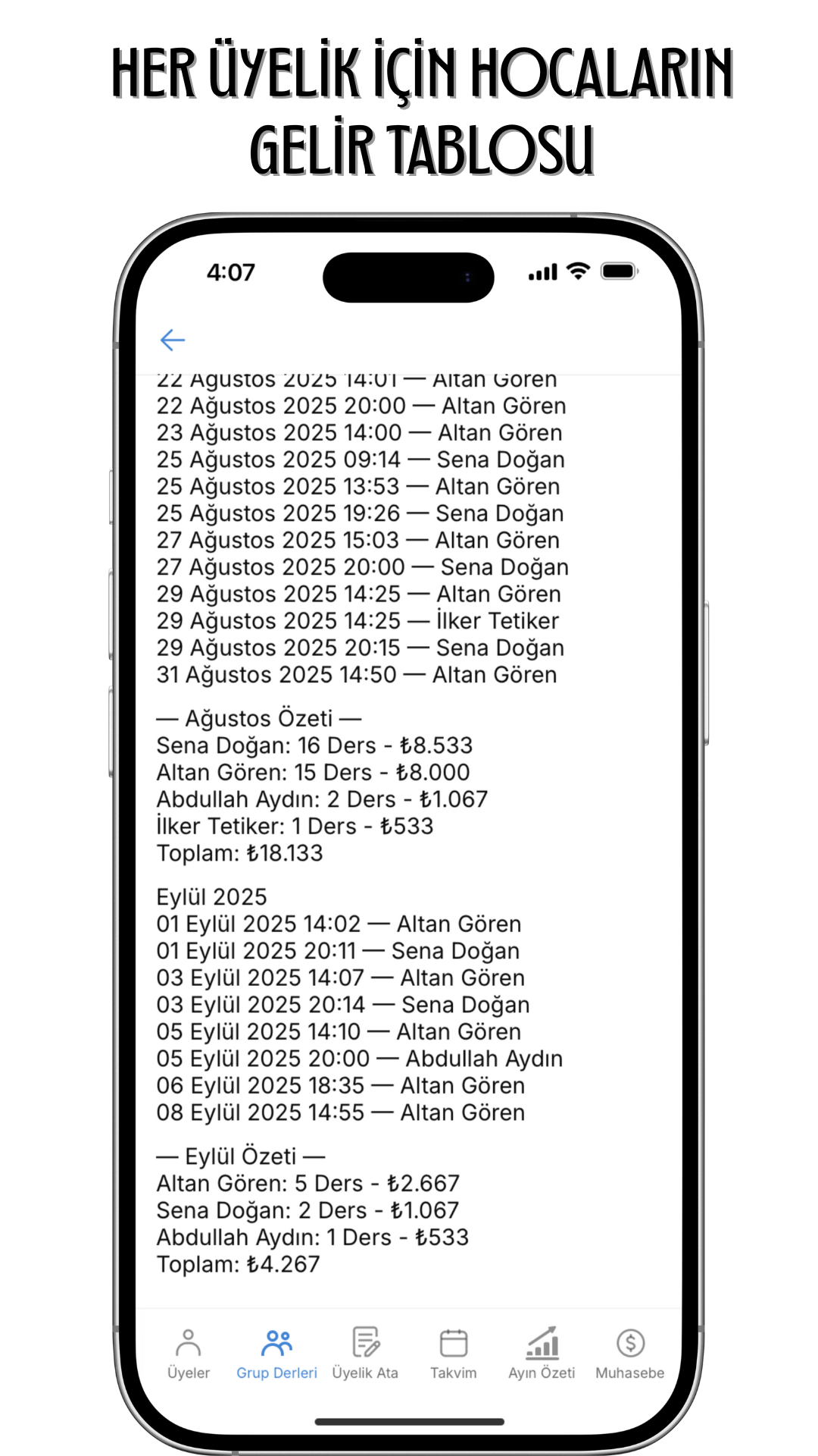 ÜYELİKTEKİ GELİR DAĞILIMI