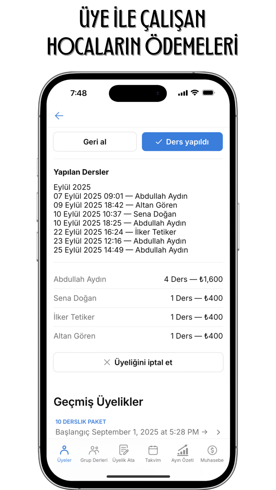 Uyelik payouts